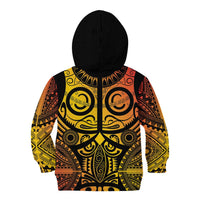 Marquesas Islands Kid Hoodie Marquesan Tattoo Yellow Gradient - Polynesian Pride