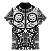 Marquesas Islands Family Matching Mermaid Dress and Hawaiian Shirt Marquesan Tattoo Black White Color LT14 - Polynesian Pride
