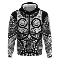 Marquesas Islands Hoodie Marquesan Tattoo Black White Color LT14 Pullover Hoodie Black - Polynesian Pride