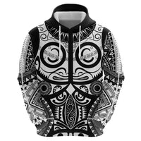 Marquesas Islands Hoodie Marquesan Tattoo Black White Color LT14 - Polynesian Pride