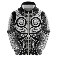 Marquesas Islands Hoodie Marquesan Tattoo Black White Color LT14 - Polynesian Pride