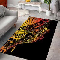 Gradient Marquesas Islands Area Rug Marquesan Matatiki Hammerhead Shark Patutiki LT14 - Polynesian Pride