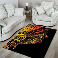 Gradient Marquesas Islands Area Rug Marquesan Matatiki Hammerhead Shark Patutiki LT14 - Polynesian Pride