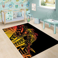 Gradient Marquesas Islands Area Rug Marquesan Matatiki Hammerhead Shark Patutiki LT14 - Polynesian Pride