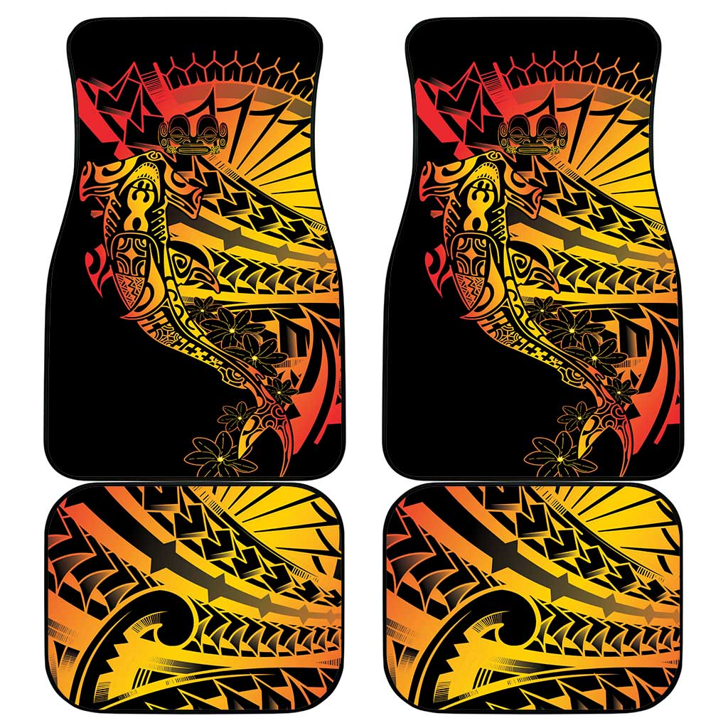 Gradient Marquesas Islands Car Mats Marquesan Matatiki Hammerhead Shark Patutiki LT14 - Polynesian Pride