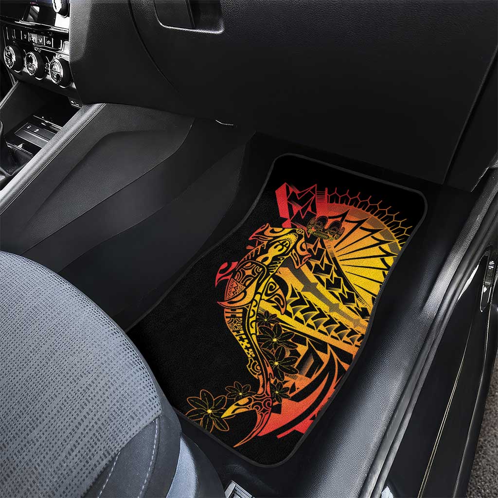 Gradient Marquesas Islands Car Mats Marquesan Matatiki Hammerhead Shark Patutiki LT14 - Polynesian Pride