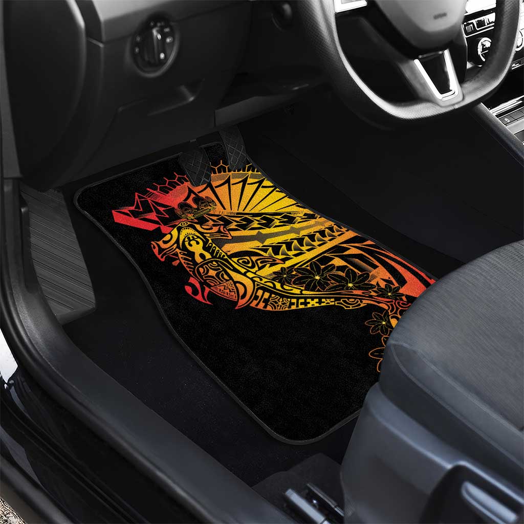 Gradient Marquesas Islands Car Mats Marquesan Matatiki Hammerhead Shark Patutiki LT14 - Polynesian Pride