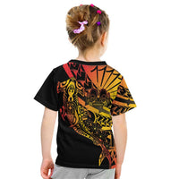 Gradient Marquesas Islands Kid T Shirt Marquesan Matatiki Hammerhead Shark Patutiki LT14 - Polynesian Pride