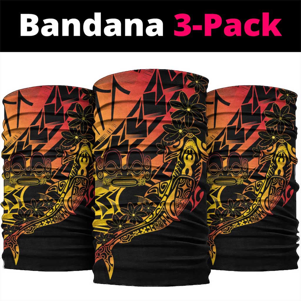 Gradient Marquesas Islands Neck Gaiter Marquesan Matatiki Hammerhead Shark Patutiki LT14 package One Size: 25*50cm Yellow - Polynesian Pride