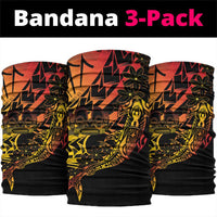Gradient Marquesas Islands Neck Gaiter Marquesan Matatiki Hammerhead Shark Patutiki LT14 package One Size: 25*50cm Yellow - Polynesian Pride