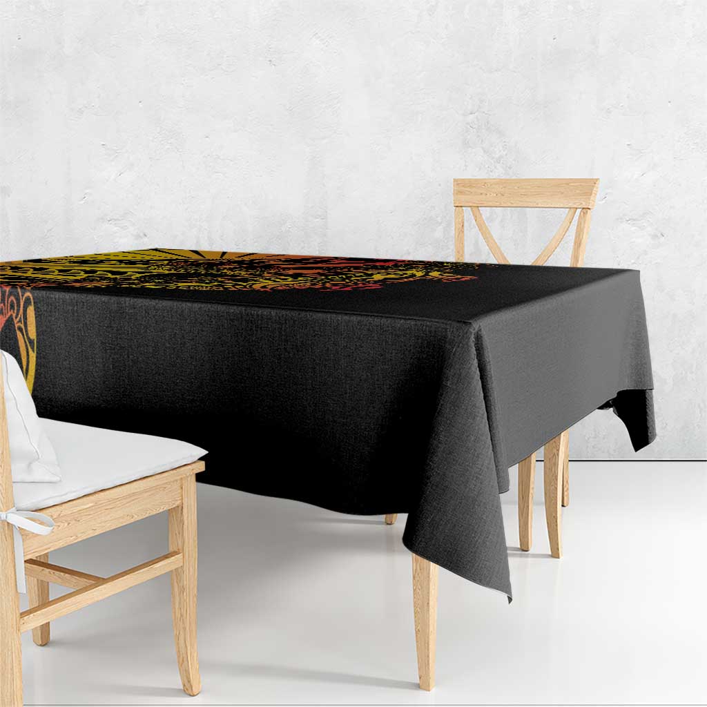 Gradient Marquesas Islands Tablecloth Marquesan Matatiki Hammerhead Shark Patutiki - Polynesian Pride