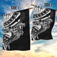 Black White Marquesas Islands Garden Flag Marquesan Matatiki Hammerhead Shark Patutiki LT14 - Polynesian Pride