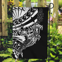 Black White Marquesas Islands Garden Flag Marquesan Matatiki Hammerhead Shark Patutiki LT14 Garden Flag Black - Polynesian Pride