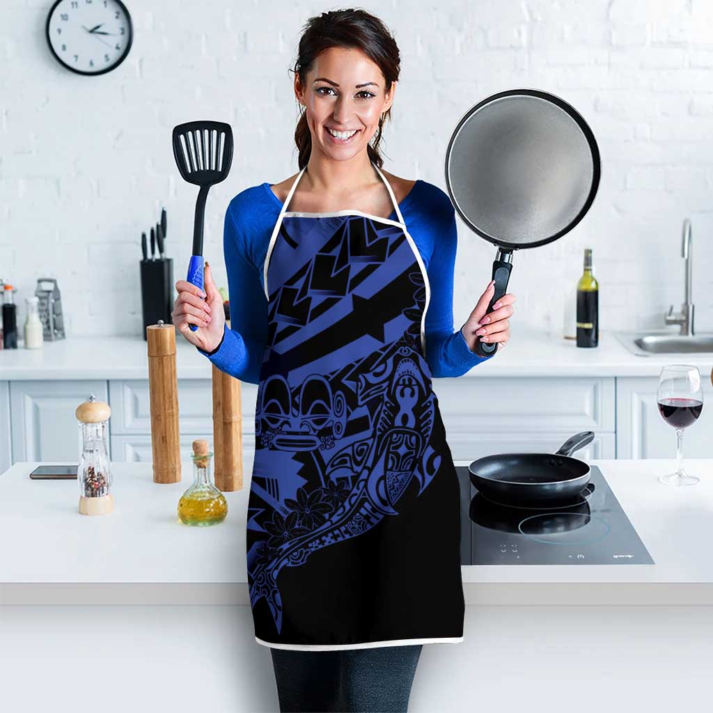 Blue Marquesas Islands Apron Marquesan Matatiki Hammerhead Shark Patutiki - Polynesian Pride