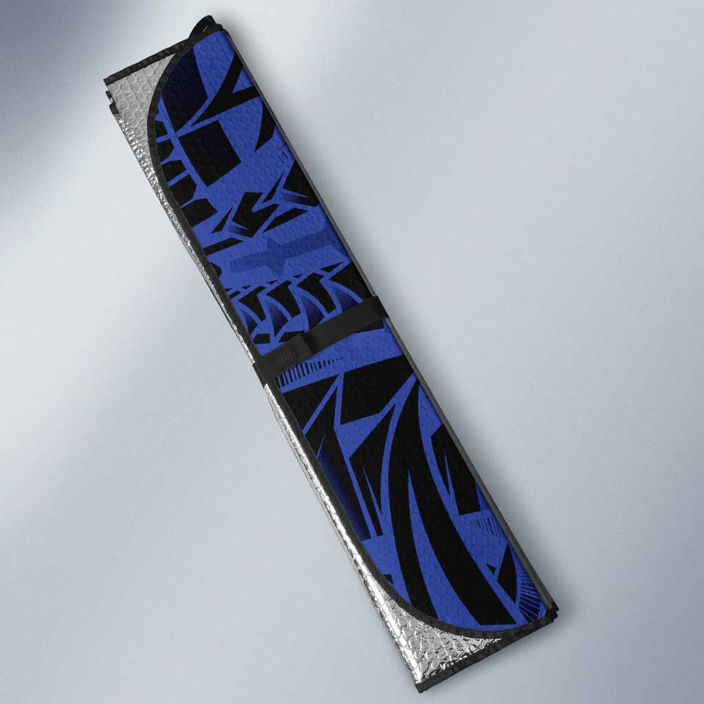 Blue Marquesas Islands Auto Sun Shade Marquesan Matatiki Hammerhead Shark Patutiki LT14 - Polynesian Pride