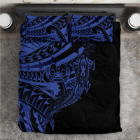 Blue Marquesas Islands Bedding Set Marquesan Matatiki Hammerhead Shark Patutiki LT14 Blue - Polynesian Pride