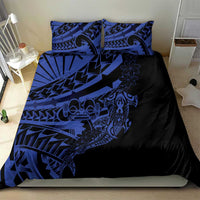 Blue Marquesas Islands Bedding Set Marquesan Matatiki Hammerhead Shark Patutiki LT14 - Polynesian Pride