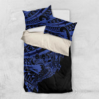 Blue Marquesas Islands Bedding Set Marquesan Matatiki Hammerhead Shark Patutiki LT14 US Twin 172cm x 218cm Blue - Polynesian Pride