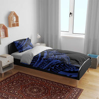 Blue Marquesas Islands Bedding Set Marquesan Matatiki Hammerhead Shark Patutiki LT14 - Polynesian Pride