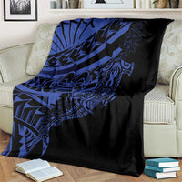 Blue Marquesas Islands Blanket Marquesan Matatiki Hammerhead Shark Patutiki LT14 - Polynesian Pride