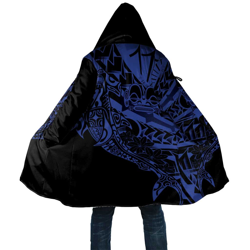 Blue Marquesas Islands Cloak Marquesan Matatiki Hammerhead Shark Patutiki - Polynesian Pride