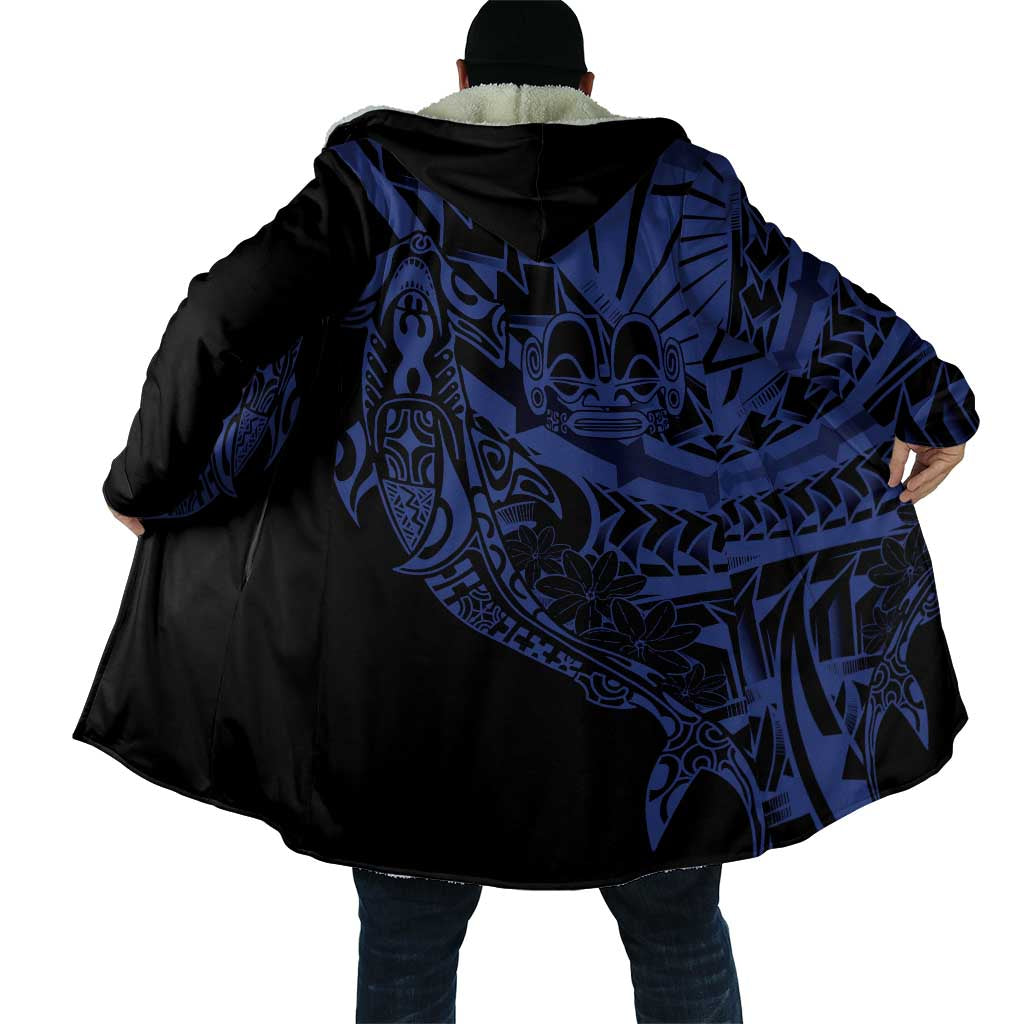 Blue Marquesas Islands Cloak Marquesan Matatiki Hammerhead Shark Patutiki - Polynesian Pride