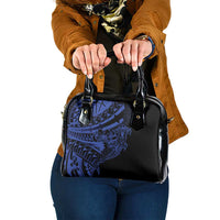 Blue Marquesas Islands Shoulder Handbag Marquesan Matatiki Hammerhead Shark Patutiki LT14 One Size Blue - Polynesian Pride