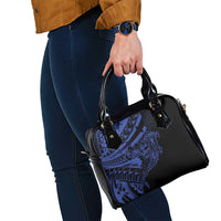Blue Marquesas Islands Shoulder Handbag Marquesan Matatiki Hammerhead Shark Patutiki LT14 - Polynesian Pride