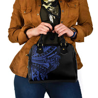 Blue Marquesas Islands Shoulder Handbag Marquesan Matatiki Hammerhead Shark Patutiki LT14 - Polynesian Pride