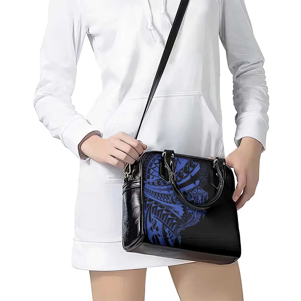 Blue Marquesas Islands Shoulder Handbag Marquesan Matatiki Hammerhead Shark Patutiki LT14 - Polynesian Pride