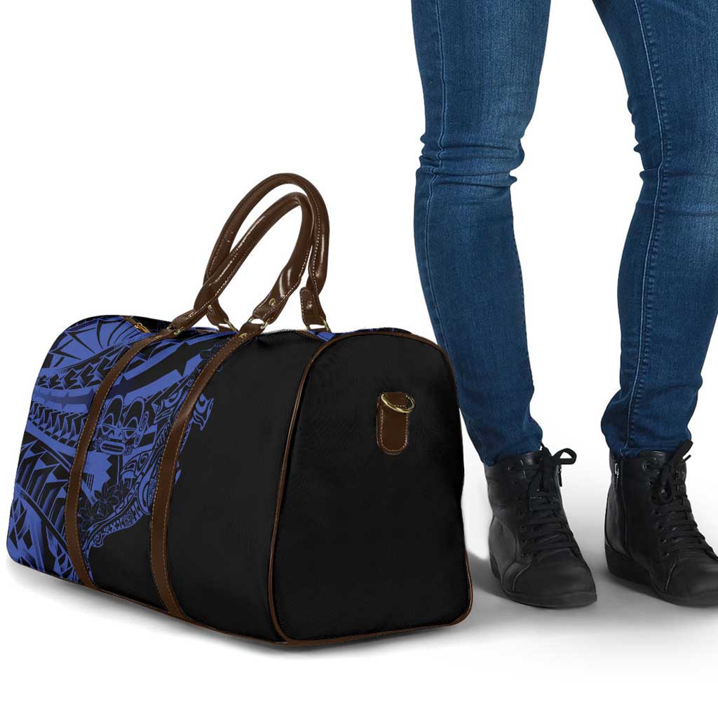 Blue Marquesas Islands Travel Bag Marquesan Matatiki Hammerhead Shark Patutiki - Polynesian Pride