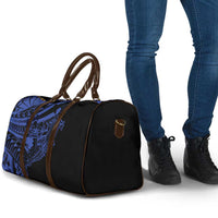 Blue Marquesas Islands Travel Bag Marquesan Matatiki Hammerhead Shark Patutiki - Polynesian Pride