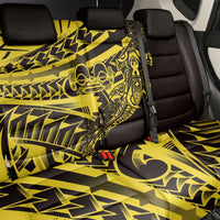 Yellow Marquesas Islands Back Car Seat Cover Marquesan Matatiki Hammerhead Shark Patutiki LT14 - Polynesian Pride