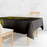 Yellow Marquesas Islands Tablecloth Marquesan Matatiki Hammerhead Shark Patutiki - Polynesian Pride
