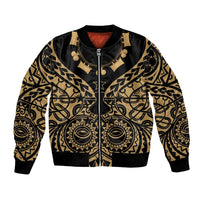 Austral Islands Bomber Jacket Tuhaa Pae Penu Stars Necklace Gold LT14 Unisex Gold - Polynesian Pride