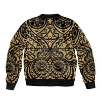 Austral Islands Bomber Jacket Tuhaa Pae Penu Stars Necklace Gold LT14 - Polynesian Pride