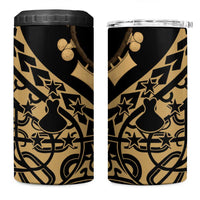 Austral Islands 4 in 1 Can Cooler Tumbler Tuhaa Pae Penu Stars Necklace Gold LT14 One Size: 16 oz Gold - Polynesian Pride