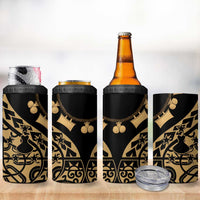 Austral Islands 4 in 1 Can Cooler Tumbler Tuhaa Pae Penu Stars Necklace Gold LT14 - Polynesian Pride