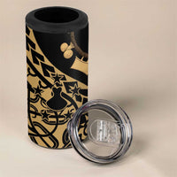 Austral Islands 4 in 1 Can Cooler Tumbler Tuhaa Pae Penu Stars Necklace Gold LT14 - Polynesian Pride