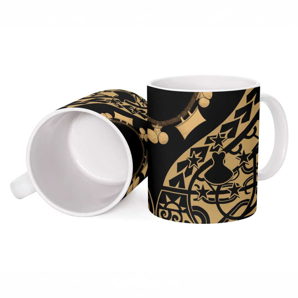 Austral Islands Ceramic Mug Tuhaa Pae Penu Stars Necklace Gold - Polynesian Pride