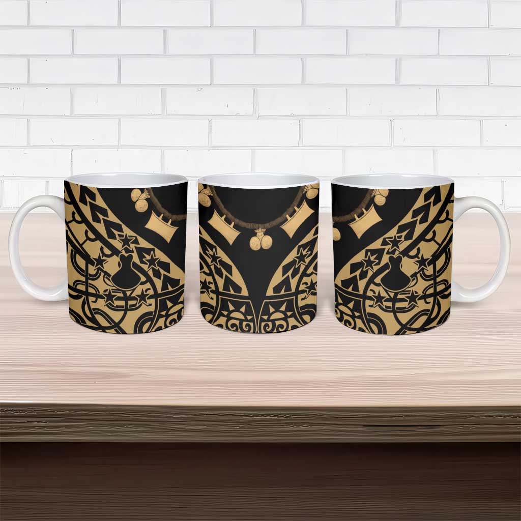 Austral Islands Ceramic Mug Tuhaa Pae Penu Stars Necklace Gold - Polynesian Pride