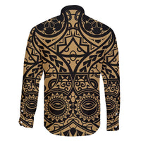 Austral Islands Family Matching Long Sleeve Bodycon Dress and Hawaiian Shirt Tuhaa Pae Penu Stars Necklace Gold LT14 - Polynesian Pride