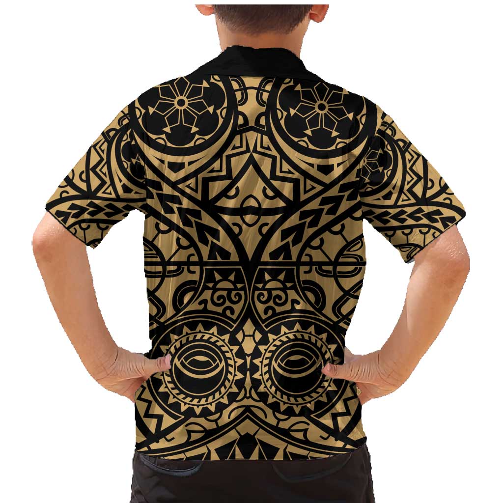Austral Islands Family Matching Mermaid Dress and Hawaiian Shirt Tuhaa Pae Penu Stars Necklace Gold LT14 - Polynesian Pride