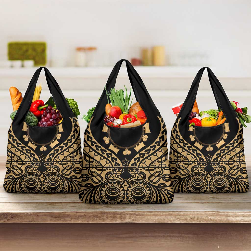 Austral Islands Grocery Bag Tuhaa Pae Penu Stars Necklace Gold - Polynesian Pride