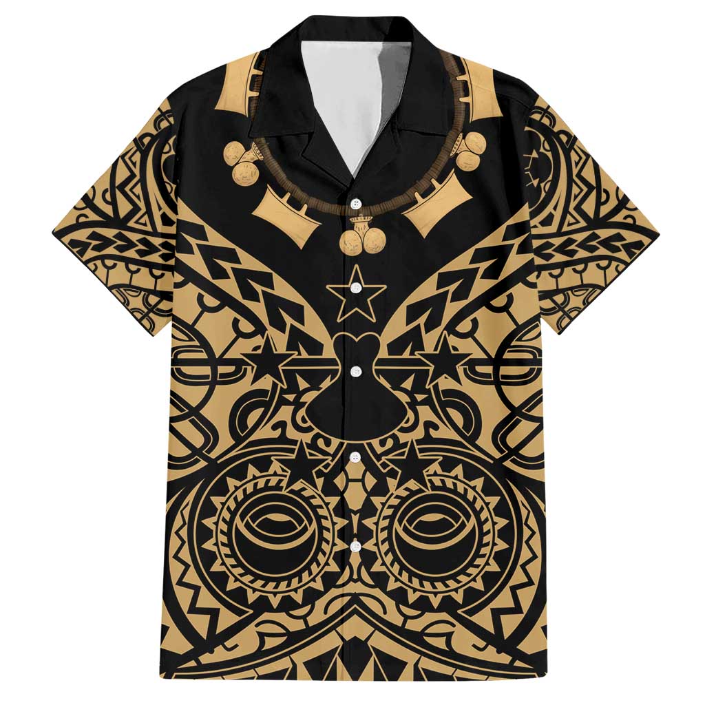 Austral Islands Hawaiian Shirt Tuhaa Pae Penu Stars Necklace Gold - Polynesian Pride