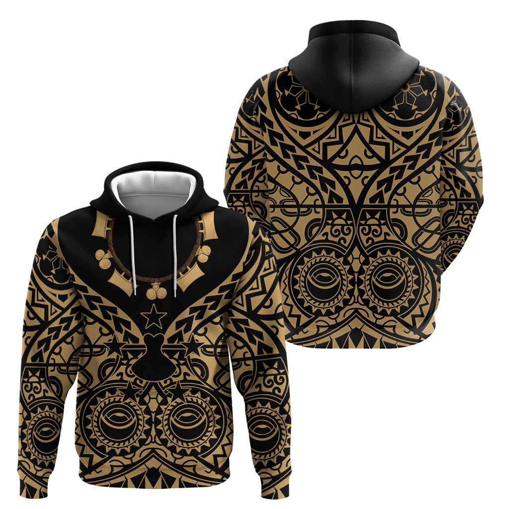 Austral Islands Hoodie Tuhaa Pae Penu Stars Necklace Gold LT14 - Polynesian Pride