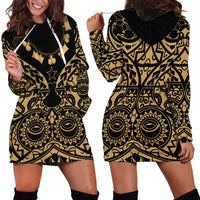 Austral Islands Hoodie Dress Tuhaa Pae Penu Stars Necklace Gold LT14 - Polynesian Pride