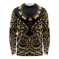 Austral Islands Long Sleeve Shirt Tuhaa Pae Penu Stars Necklace Gold LT14 Unisex Gold - Polynesian Pride