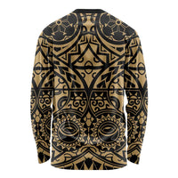 Austral Islands Long Sleeve Shirt Tuhaa Pae Penu Stars Necklace Gold LT14 - Polynesian Pride