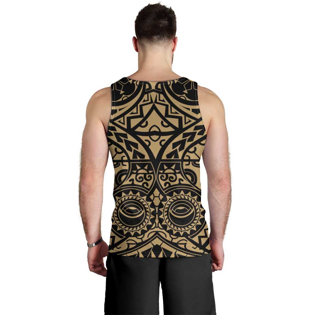 Austral Islands Men Tank Top Tuhaa Pae Penu Stars Necklace Gold - Polynesian Pride